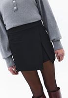 Bayan Siyah Yüksek Bel Şort Etek