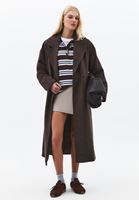 Bayan Bej Yüksek Bel Şort Etek