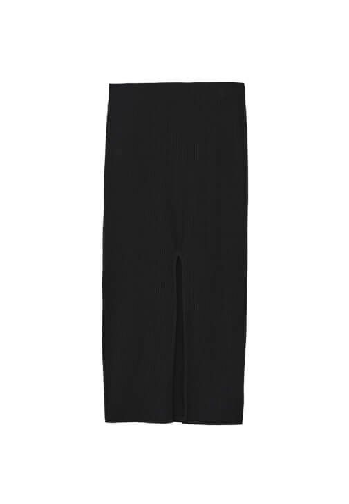 Yırtmaçlı Etek ve Crop Hırka Kombini