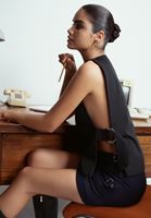 Bayan Siyah V Yaka Yelek