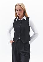 Bayan Çok Renkli Çizgili Yelek