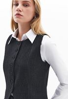 Bayan Çok Renkli Çizgili Yelek