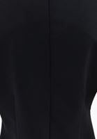 Women Black Boat Neck Mini Dress