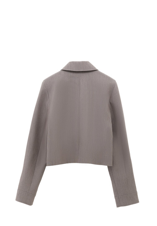 Crop Ceket ve Straight-Fit Pantolon Kombini