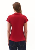 Bayan Kırmızı Polo Yaka Tişört