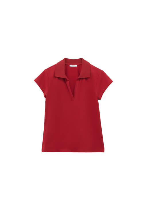 Polo Yaka Tişört ve Denim Bol Paça Pantolon Kombini