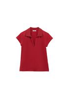 Bayan Kırmızı Polo Yaka Tişört