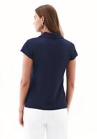 Bayan Lacivert Polo Yaka Tişört