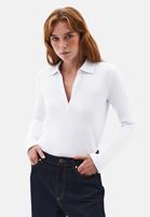 Bayan Beyaz Polo Yaka Tişört