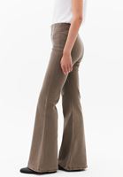 Women Beige Ultra High Rise Flare Pants