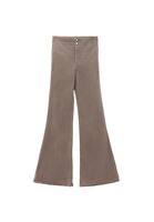 Women Beige Ultra High Rise Flare Pants