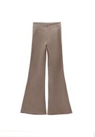 Women Beige Ultra High Rise Flare Pants