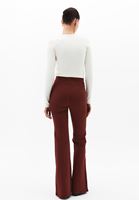 Women Bordeaux Ultra High Rise Flare Pants