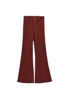 Women Bordeaux Ultra High Rise Flare Pants