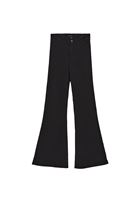 Women Black Ultra High Rise Flare Pants