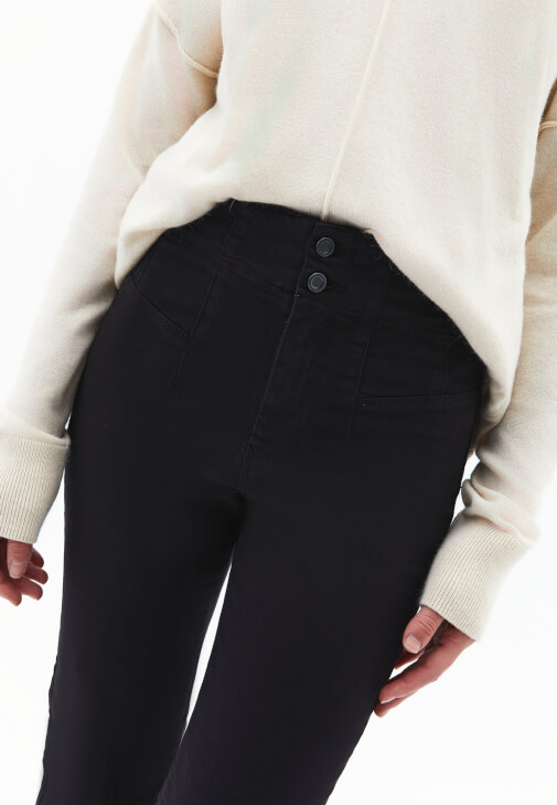 Ultra Yüksek Bel Flare Pantolon ( TENCEL™ ) - Görsel 3