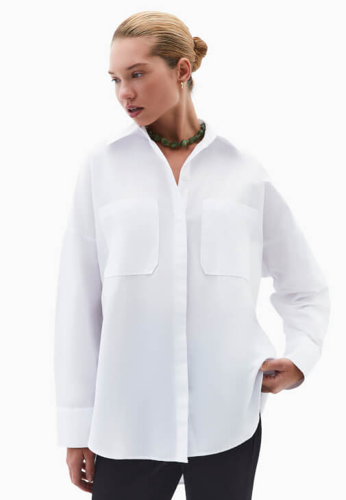 Cepli Gömlek ve Midi Etek Kombini