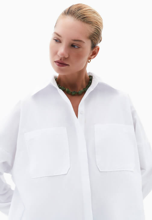 Cepli Gömlek ve Midi Etek Kombini