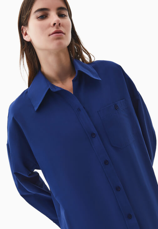 Oversize Poplin Gömlek ve Denim Kombini