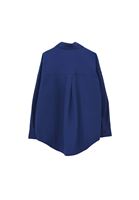 Bayan Mavi Oversize Poplin Gömlek