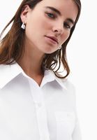 Bayan Beyaz Oversize Poplin Gömlek