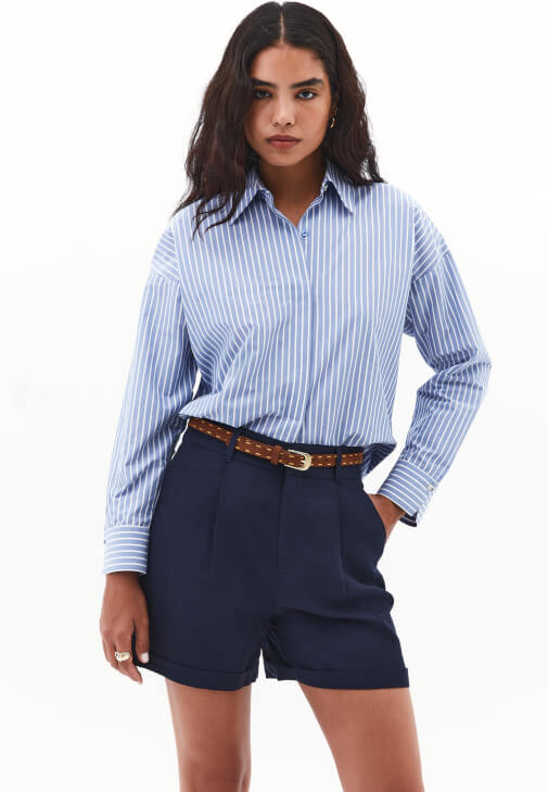 Loose-Fit Poplin Gömlek