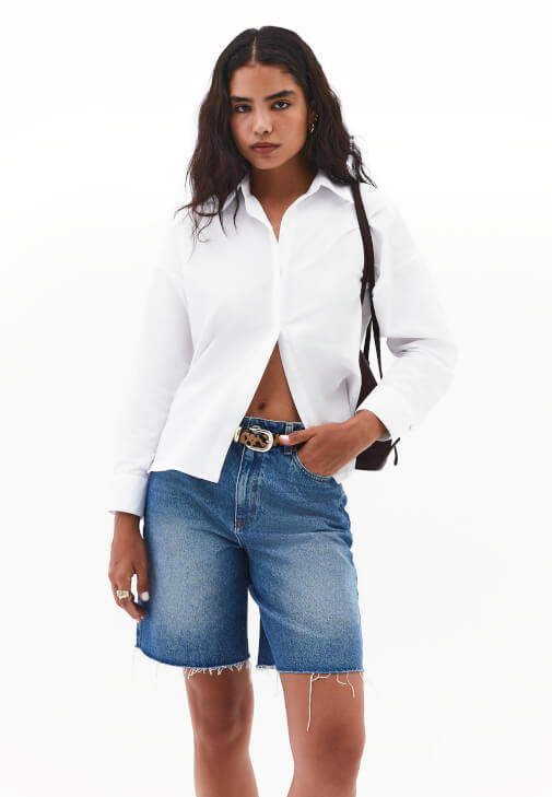  Loose-Fit Poplin Gömlek