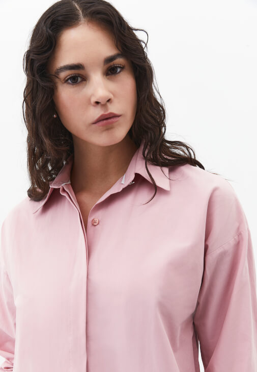 Poplin Gömlek ve Wide-Leg Pantolon Kombini