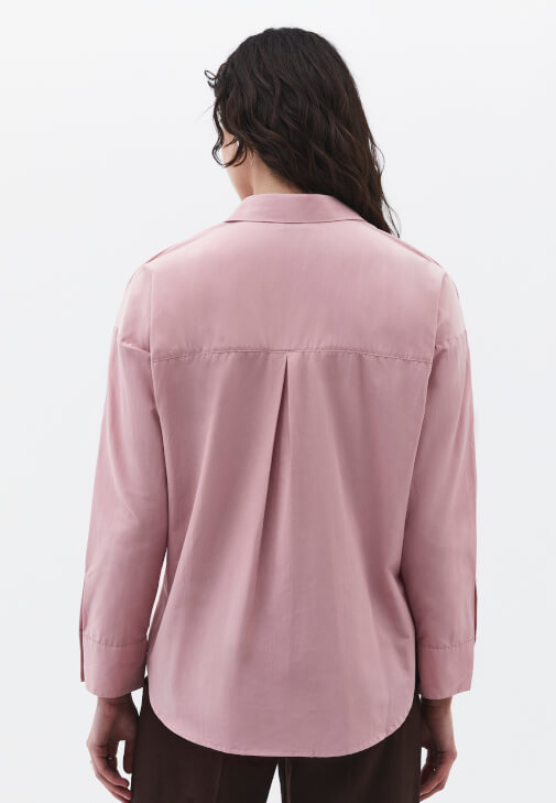 Poplin Gömlek ve Wide-Leg Pantolon Kombini