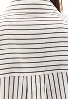 Bayan Kahverengi Çizgili Oversize Gömlek