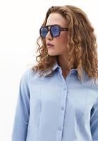 Women Blue Slim Fit Shirt