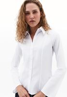 Women White Slim Fit Shirt