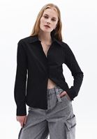 Women Black Slim fit Shirt