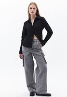 Women Black Slim fit Shirt