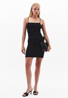 Women Black Strappy Mini Dress