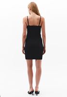 Women Black Strappy Mini Dress