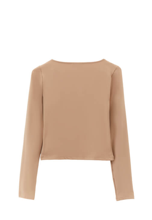 Kare Yaka Tişört ve Denim Pantolon Kombini