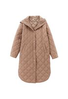 Bayan Kum Beji Kapüşonlu Kapitone Mont