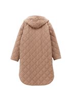 Bayan Kum Beji Kapüşonlu Kapitone Mont