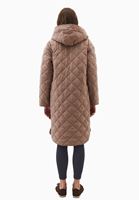 Bayan Kum Beji Kapüşonlu Kapitone Mont