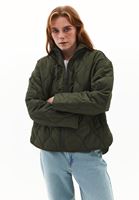 Bayan Haki Loose-Fit Kapitoneli Mont
