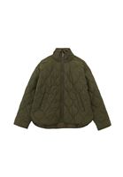 Bayan Haki Loose-Fit Kapitoneli Mont