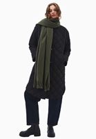 Bayan Siyah Loose-Fit Kapitoneli Mont