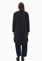 Bayan Siyah Loose-Fit Kapitoneli Mont