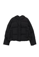 Bayan Siyah Kapitone Detaylı Puf Mont