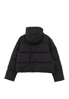 Bayan Siyah Kapitone Detaylı Puf Mont