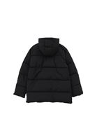 Bayan Siyah Kapitone Detaylı Puf Mont