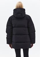 Bayan Siyah Kapitone Detaylı Puf Mont