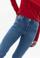 Bayan Mavi Straight-Fit Denim Pantolon