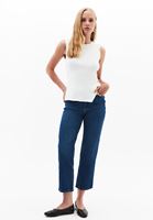 Bayan Mavi Straight-Fit Denim Pantolon